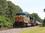 CSX 576 leads train L619-26 from track 1 to 2 at Fetner